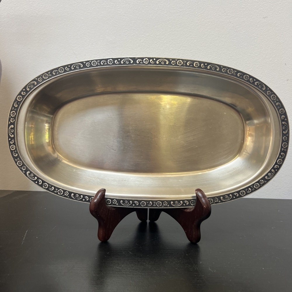VIntage Oneida Custom Mediterranean Stainless Oval Serving Dish‎